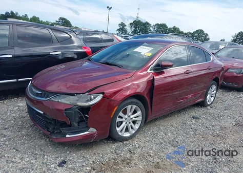 2015 Chrysler 200 Limited z USA, uszkodzony, nr VIN 1C3CCCAB9FN674850